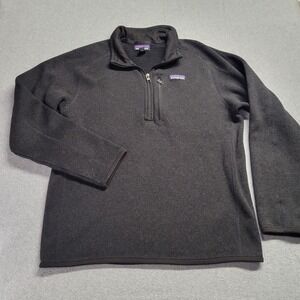 Patagonia Better Sweater Mens Medium Black 1/4 Zip Fleece Pullover  Gorpcore